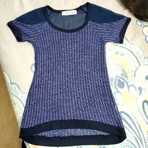 Vintage Havana short sleeve knit/sheer top
